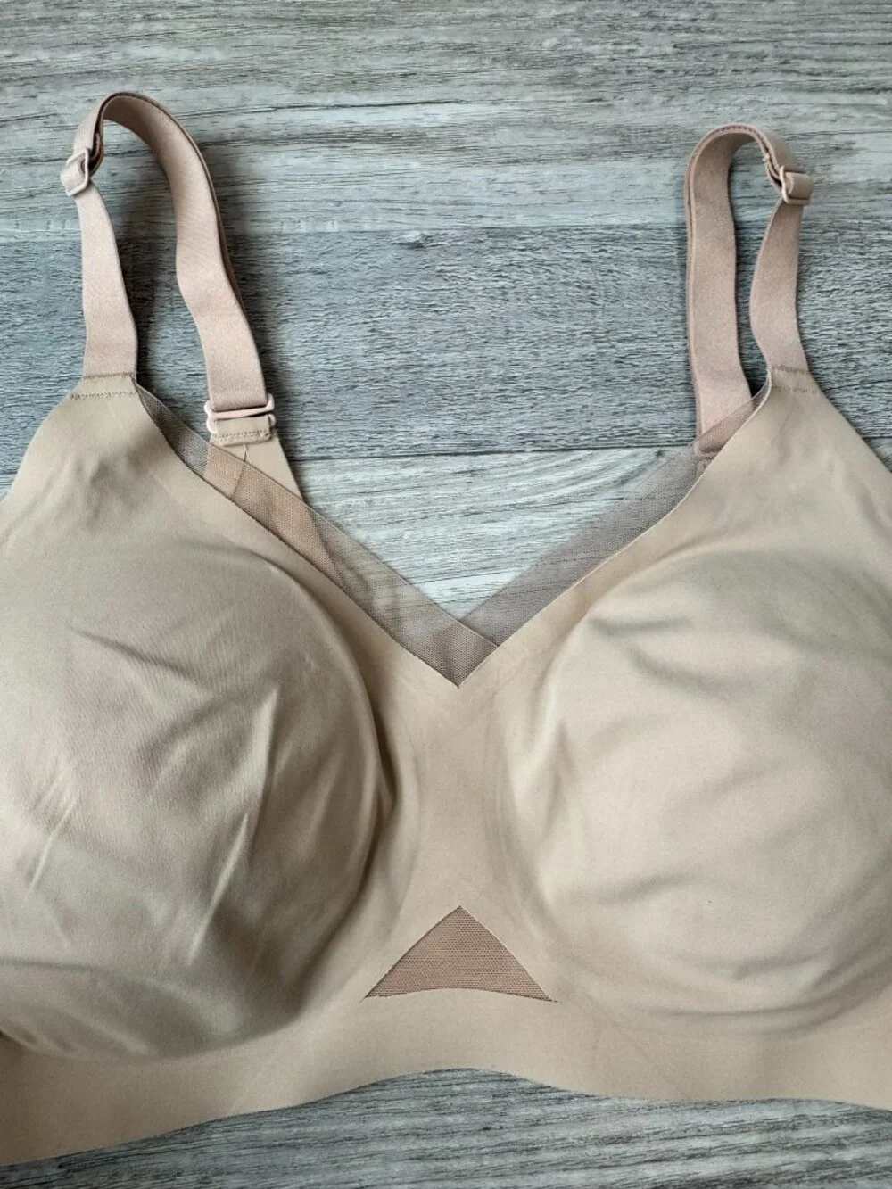 Honey Love crossover beige bra wireless size 1X N9 - Picture 2 of 5